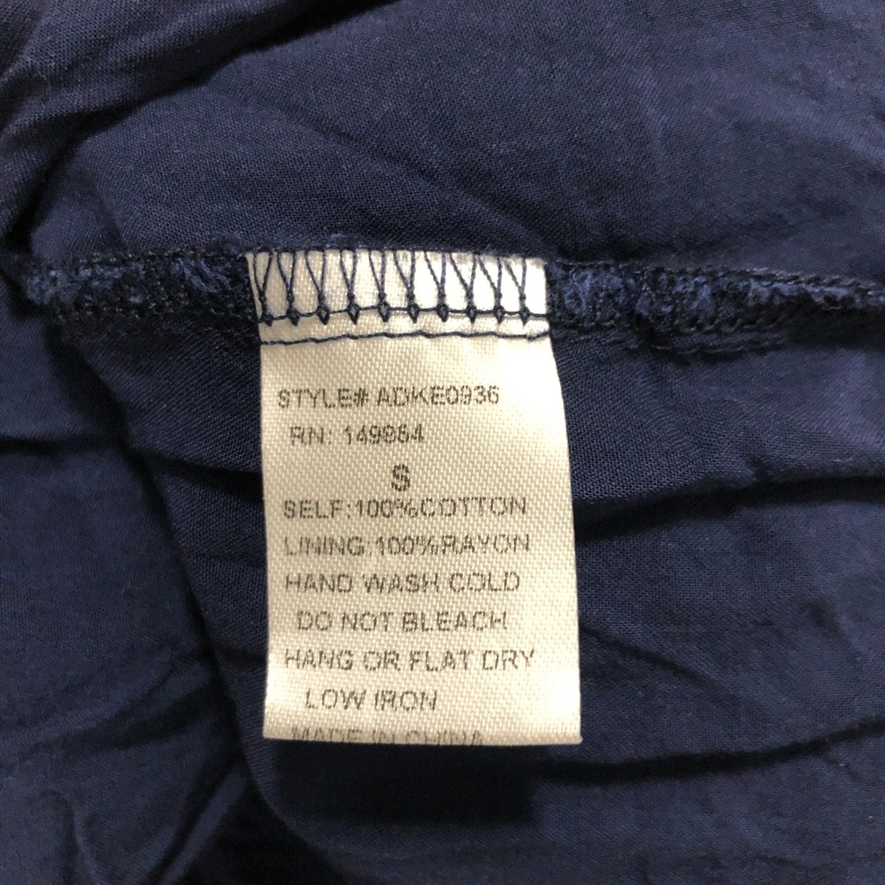 Stripe Halter‎ Dress Embroidered Lace Trim Blue White Red Cotton Blend Size S - Picture 4 of 7